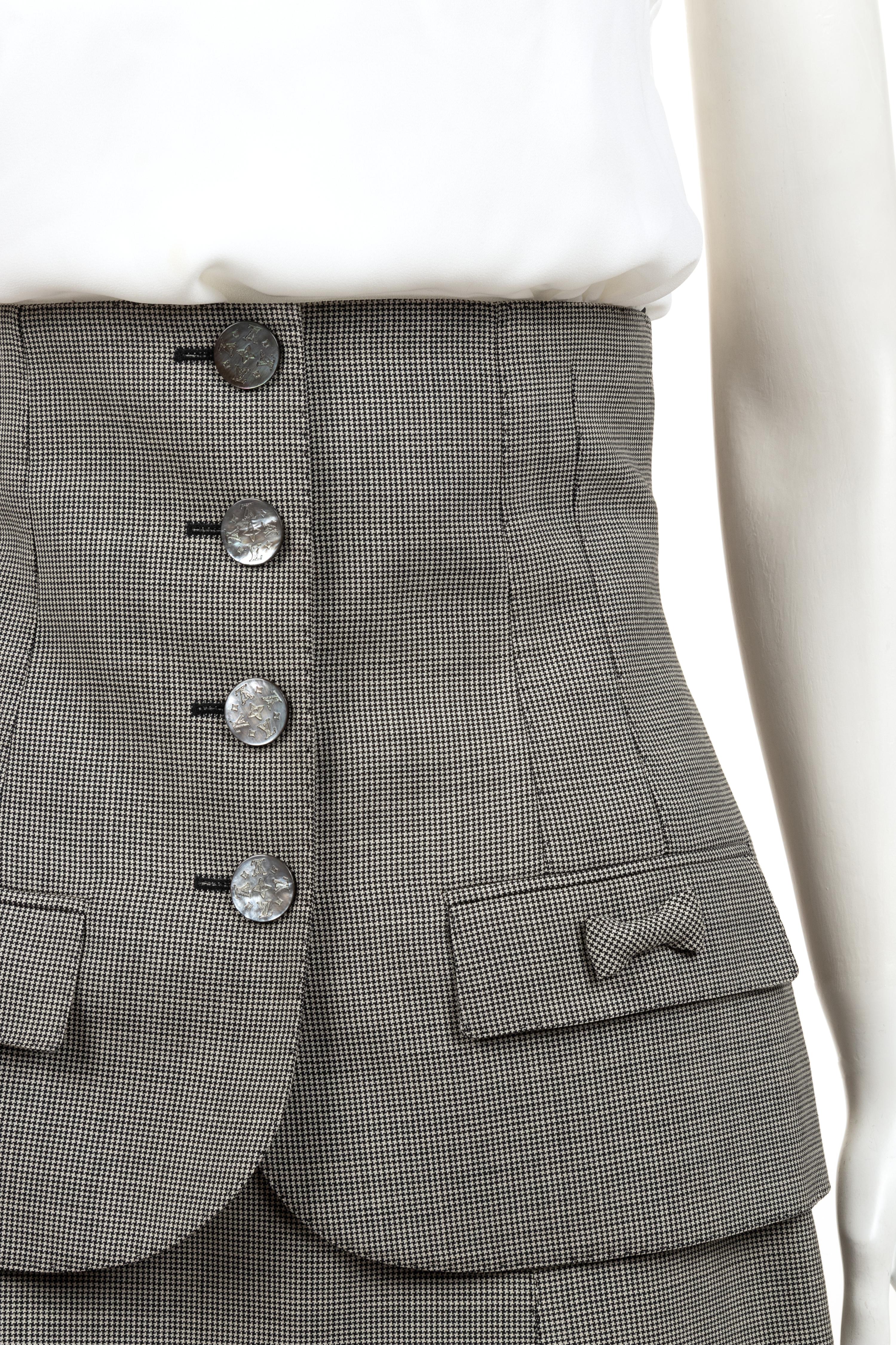 Three Louis Vuitton Pieces: One Leather Coat and One Two-Piece Skirt Ensemble, 2000-10s
