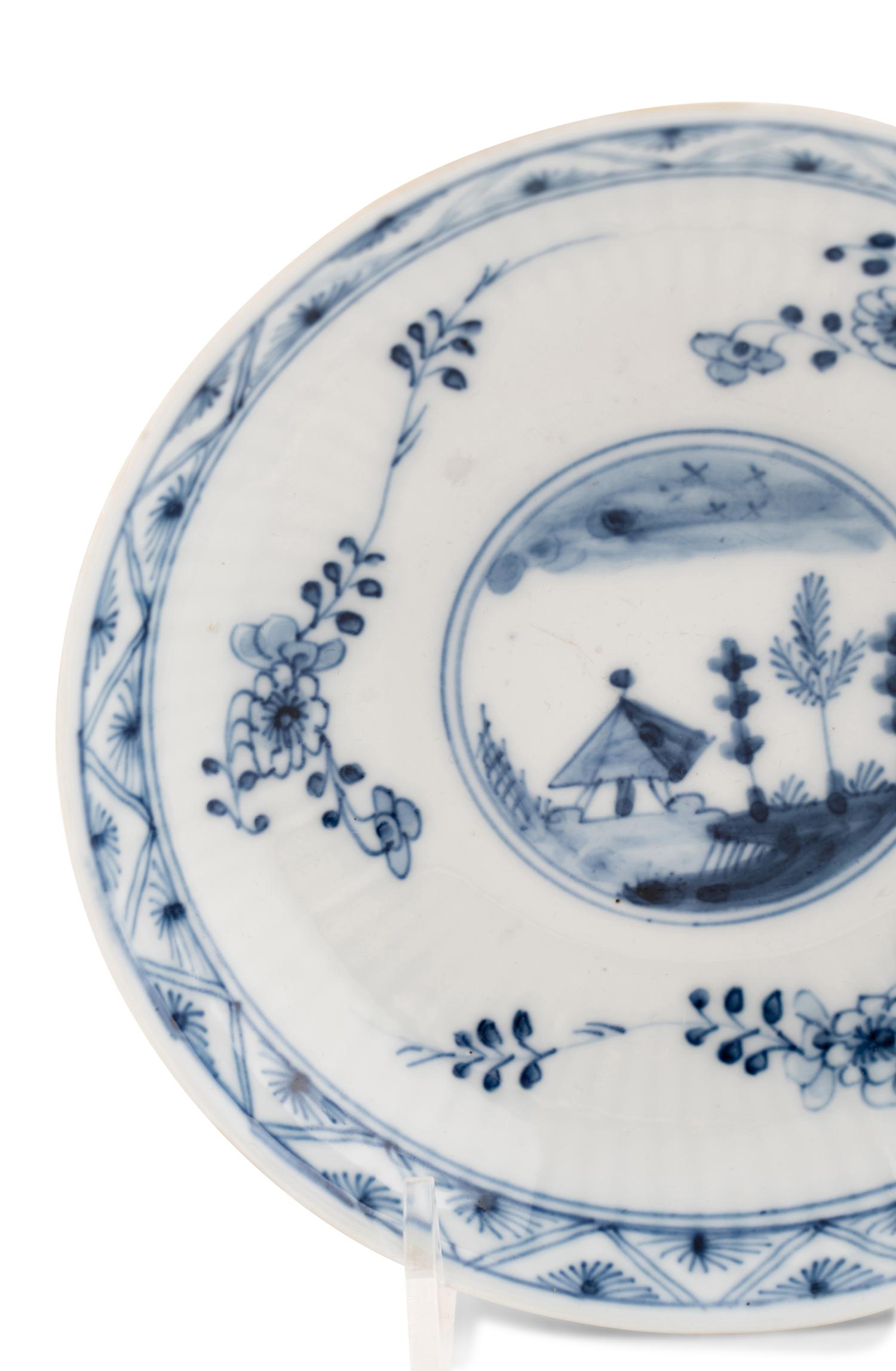 A Set of Four Continental Porcelain Saucers