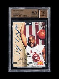 A 1996-97 Score Board Autographed BK Autographs Kobe Bryant Signed Rookie Basketball Card No. 15 (BGS Dual Grade 9.5 Card, 10 Auto), Pop 9, None Graded Higher