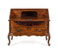 An Italian Walnut Slant-Front Bureau
