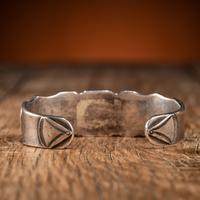 Navajo Silver Ingot and Turquoise Cuff Bracelet