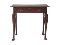 A George II Inlaid Walnut and Oak Dressing Table