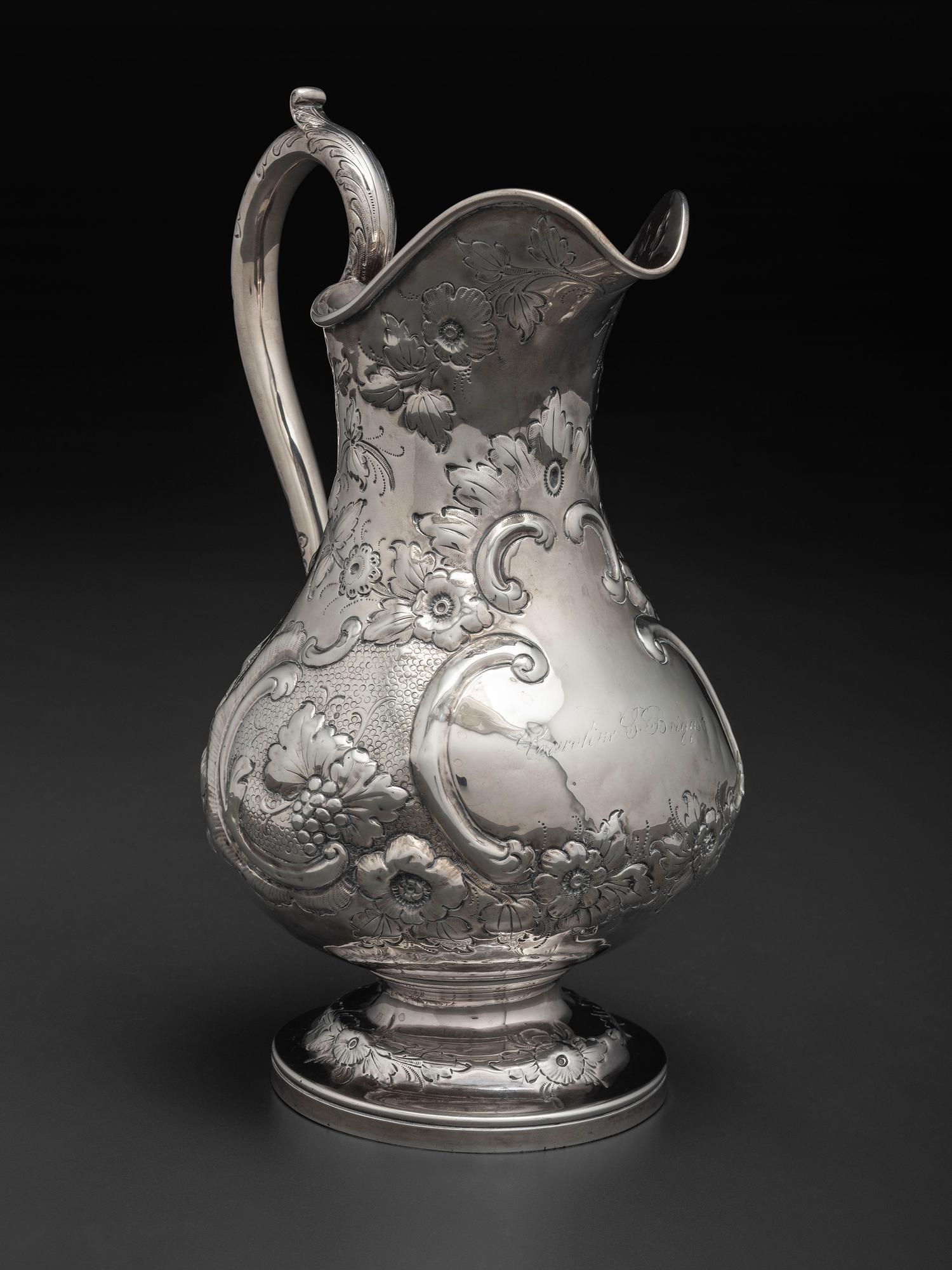 An American Coin Silver Pitcher