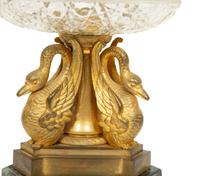 An Empire Gilt Bronze and Cut Glass Tazza