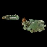 Two Chinese Green Jadeite Carvings, 20th Century 近代 翡翠擺件兩種