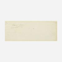 [Hamilton, Alexander] [First Bank of the United States] Autograph Check, signed