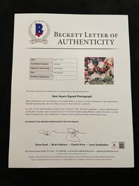 A Group of Walter Payton and Gale Sayers Signed Autograph Photos (Beckett Authentication Services Letters BAS Certified),