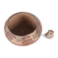 Zuni Owl and Zia Bowl