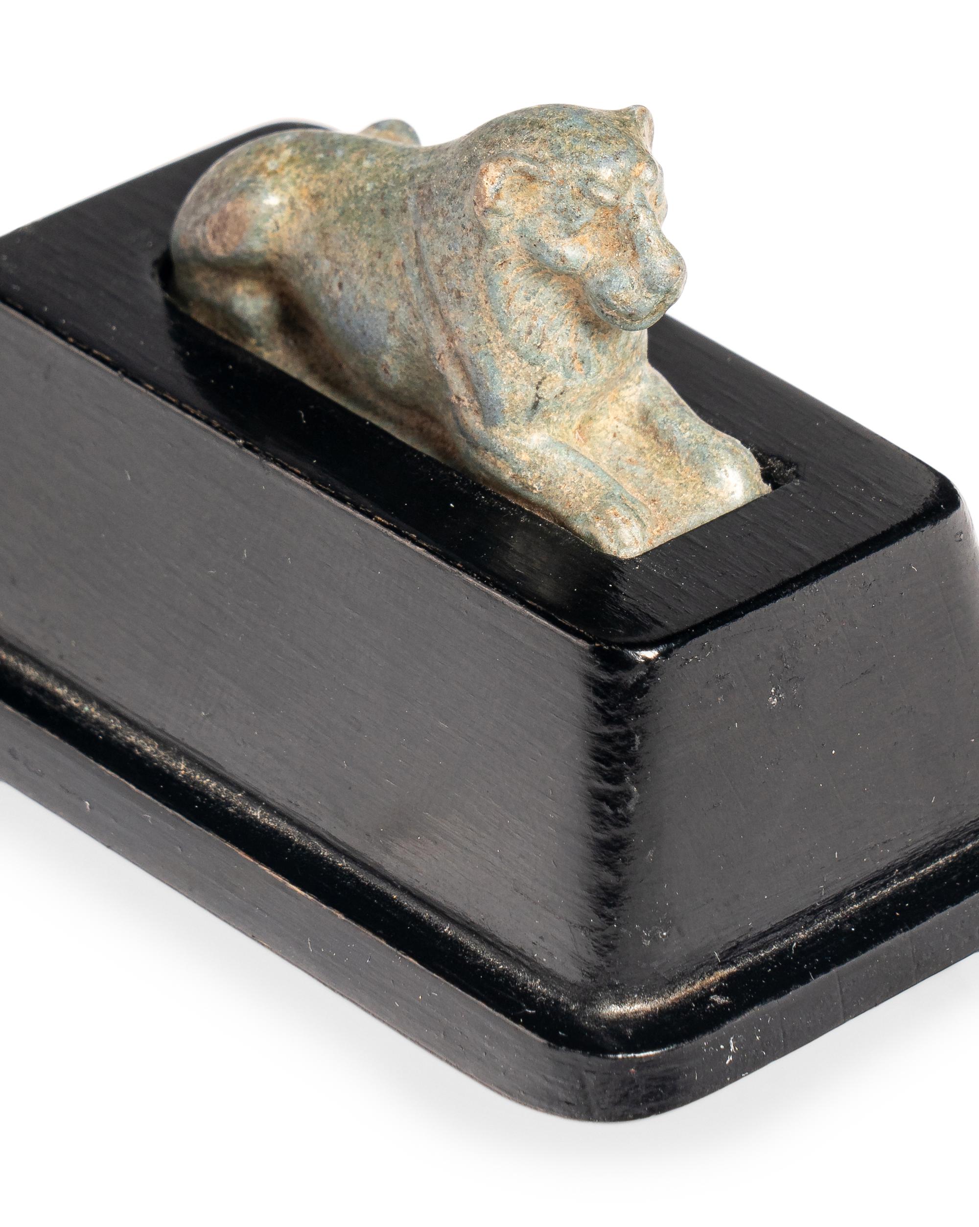 An Egyptian Faience Lion