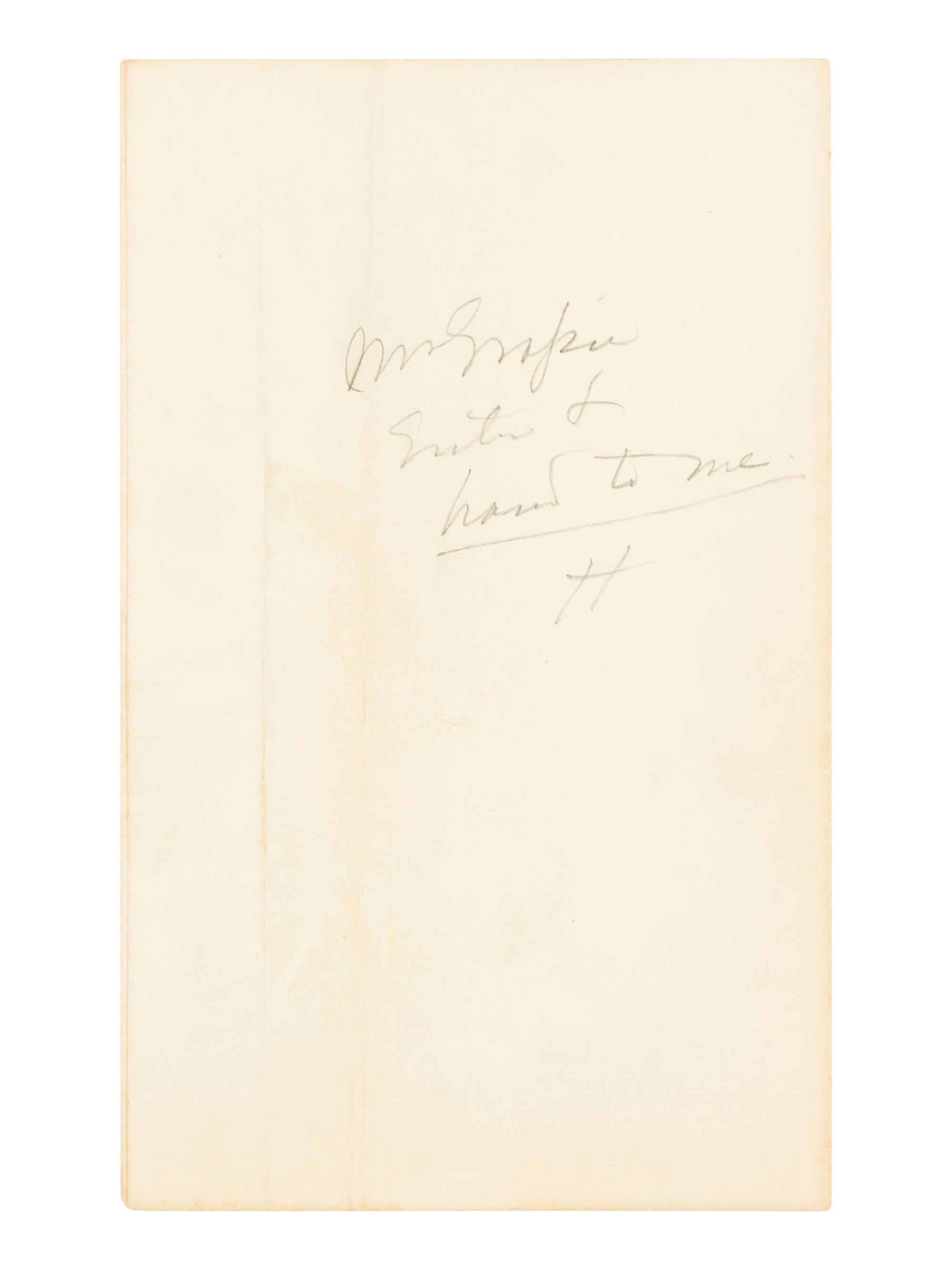 LINCOLN, Abraham (1809-1865). Autograph letter signed ("A. Lincoln") to Secretary of War Edwin Stanton. Washington, D.C., 7 March 1864.