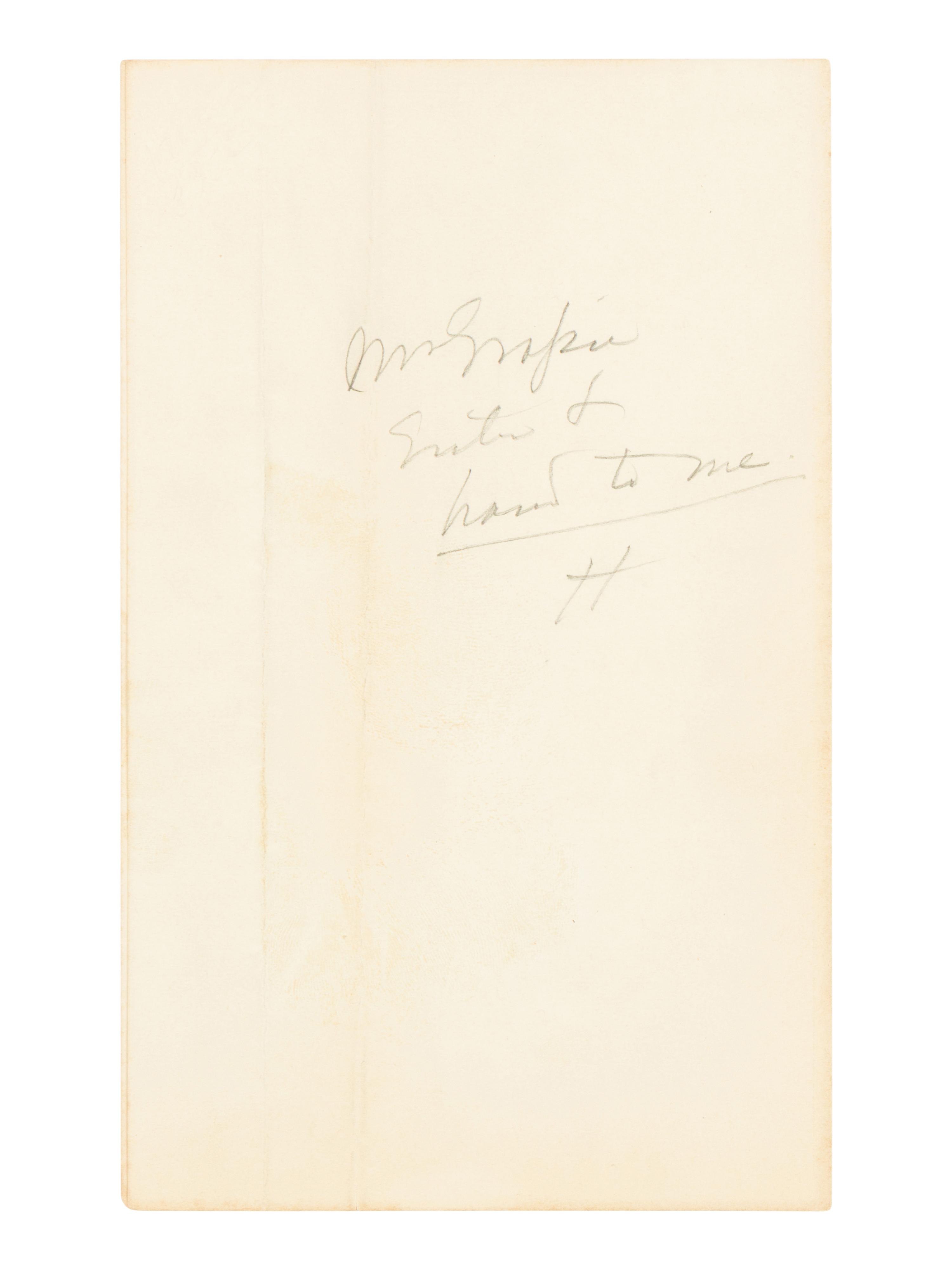 LINCOLN, Abraham (1809-1865). Autograph letter signed ("A. Lincoln") to Secretary of War Edwin Stanton. Washington, D.C., 7 March 1864.