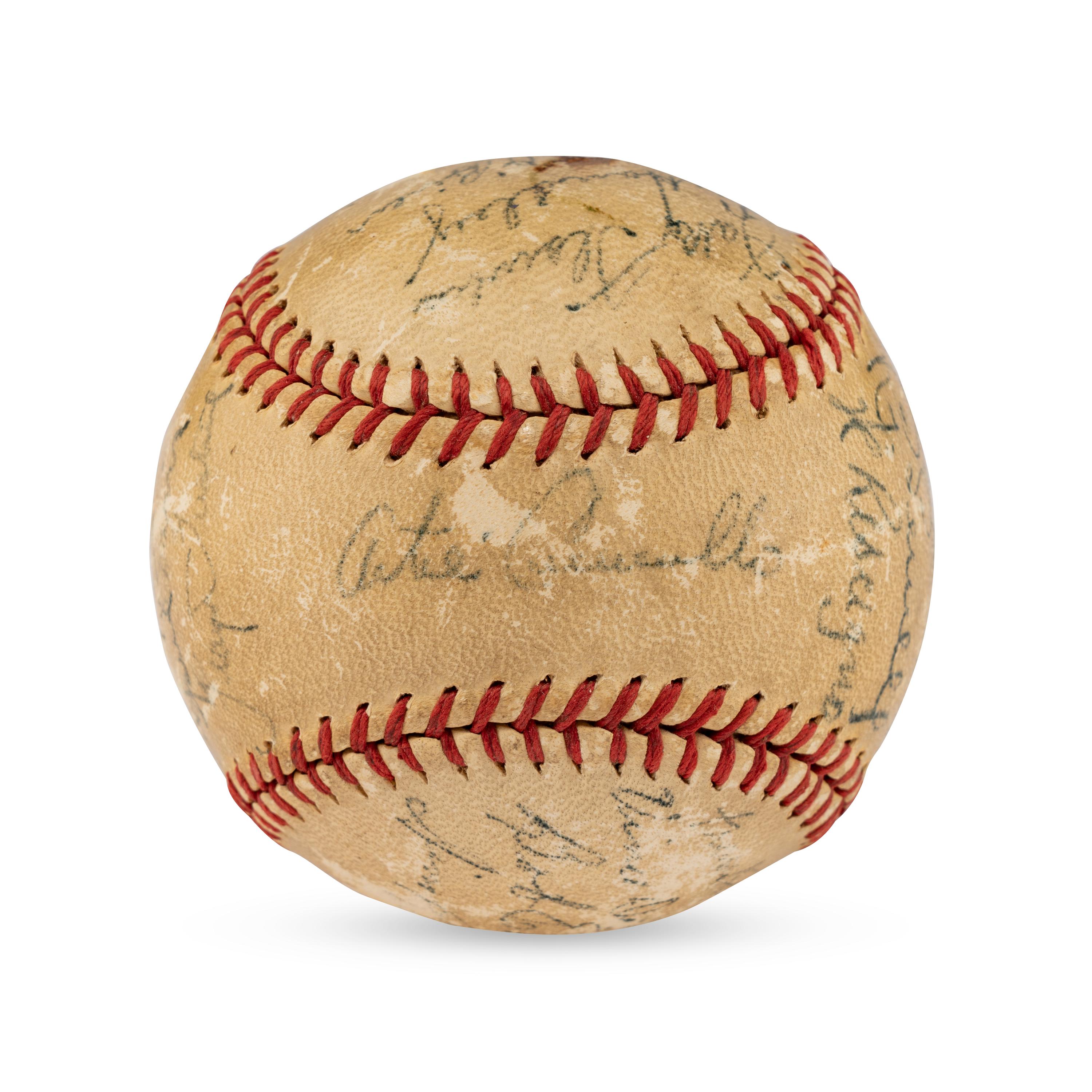A 1944 Pittsburgh Pirates Team Signed Autograph Baseball Featuring Paul Waner (JSA Letter of Authenticity),