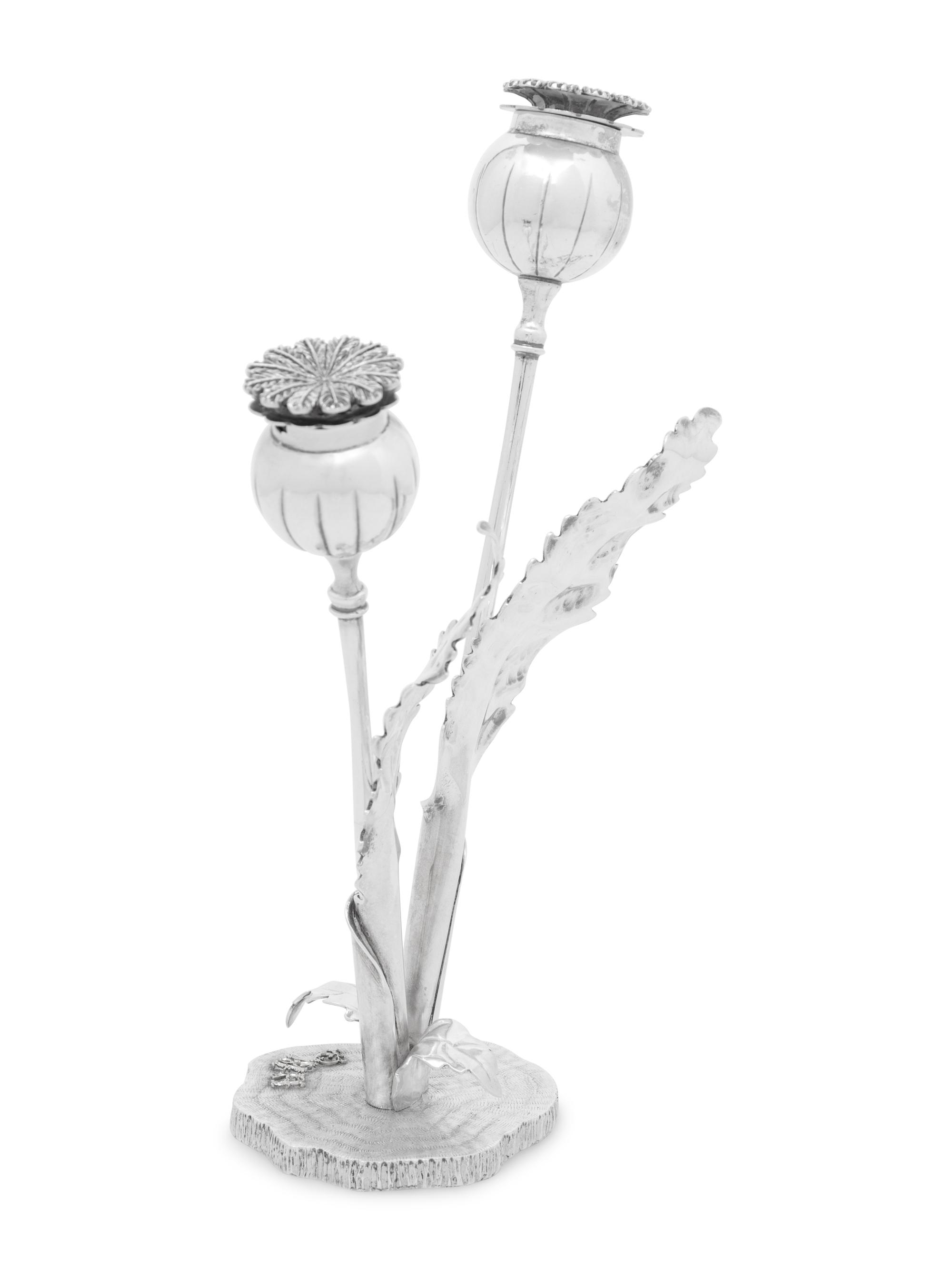 A Buccellati Silver Poppy-Form Double Caster