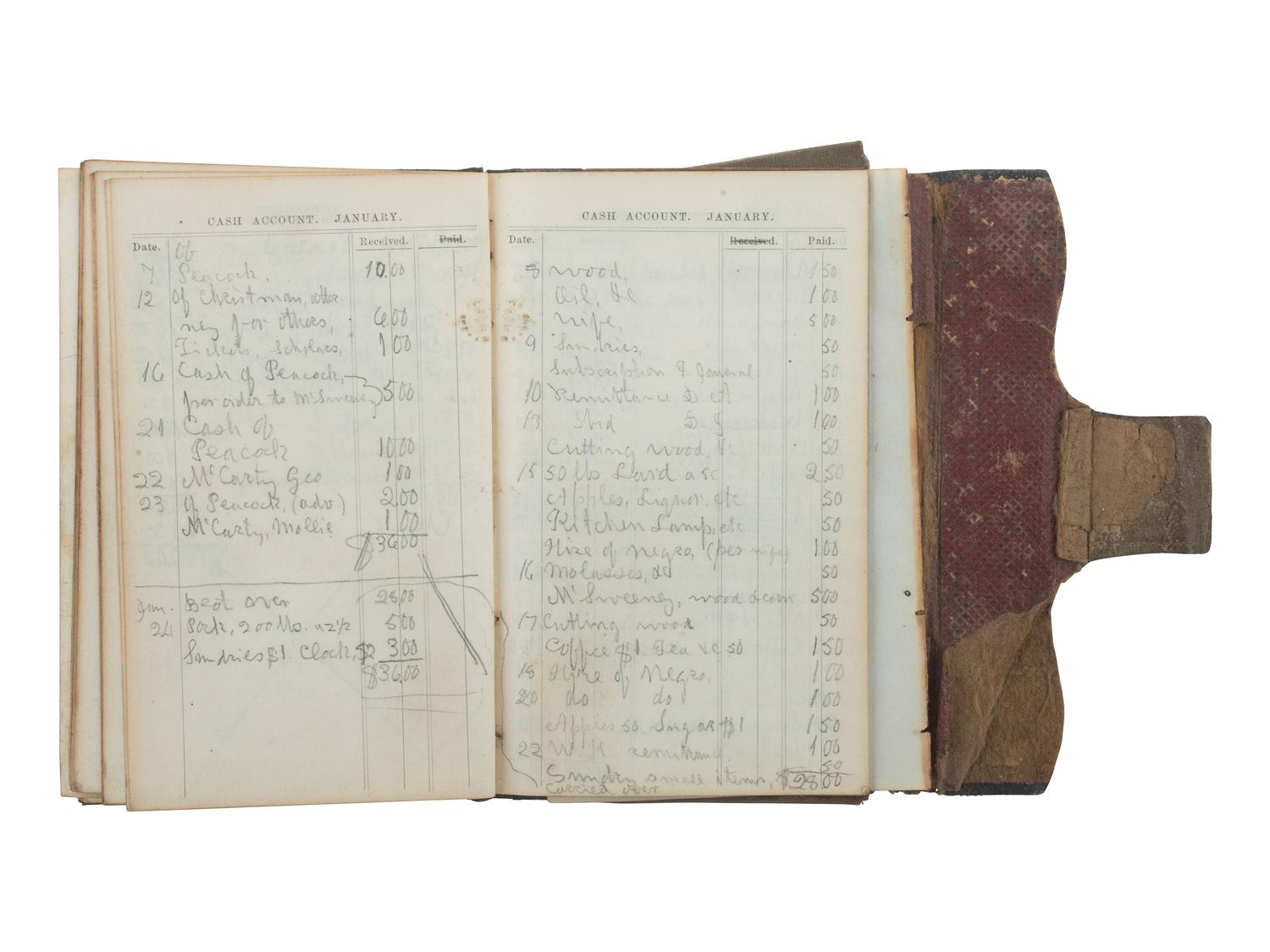 [CIVIL WAR] -- [QUANTRILL'S RAIDERS]. Diary of H.M. McCarty, editor of the Border Star at Westport, Missouri, with entries referencing 1863 clashes between Union soldiers and southern sympathizers, guerilla activity, and Quantrill's Raiders.