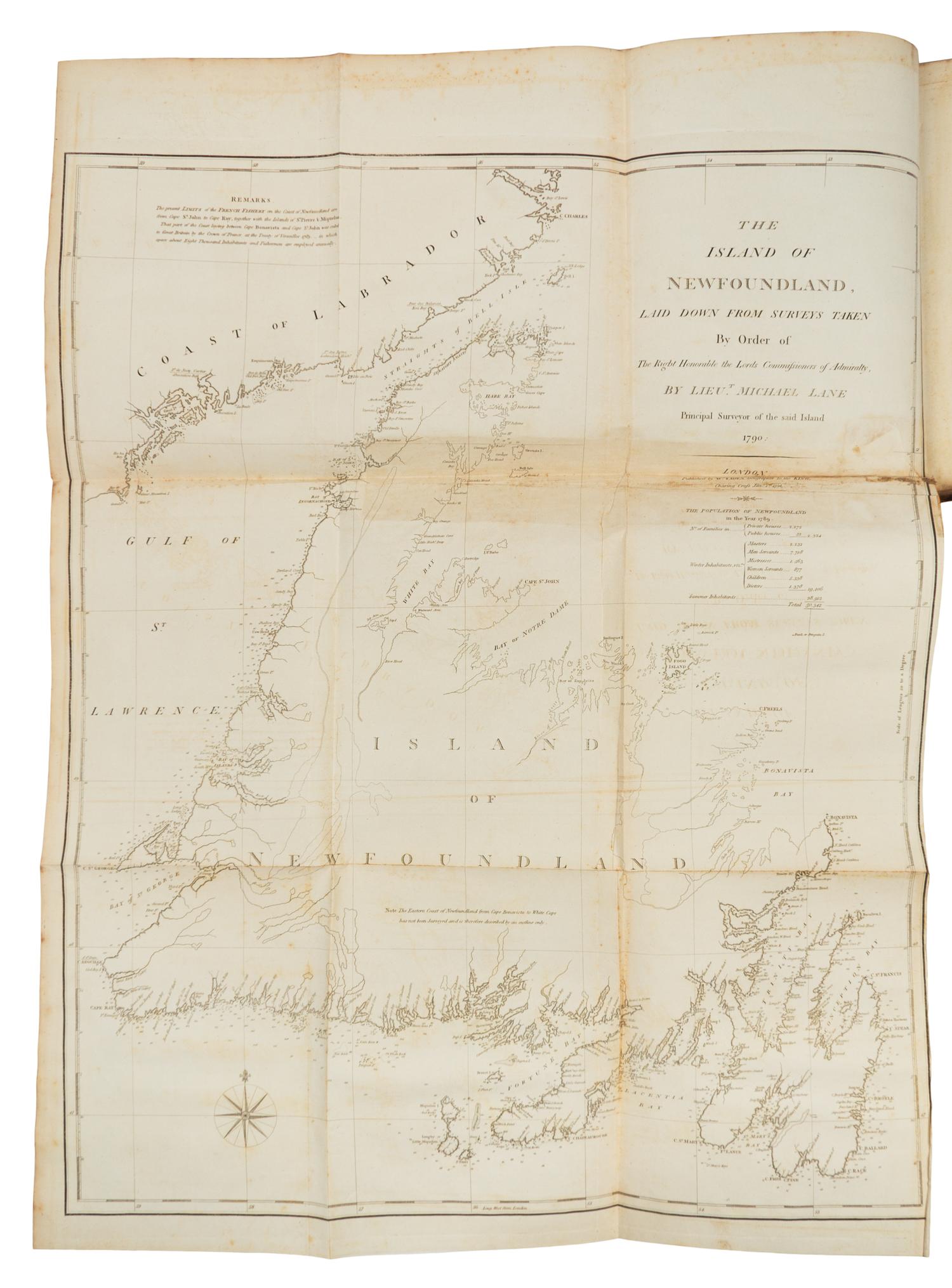 CARTWRIGHT, George. A Journal of Transactions and Events...on the Coast of Labrador. Newark, 1792. FIRST EDITION, LARGE-PAPER COPY.