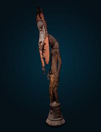 A Kanganamon Wood Standing Figure