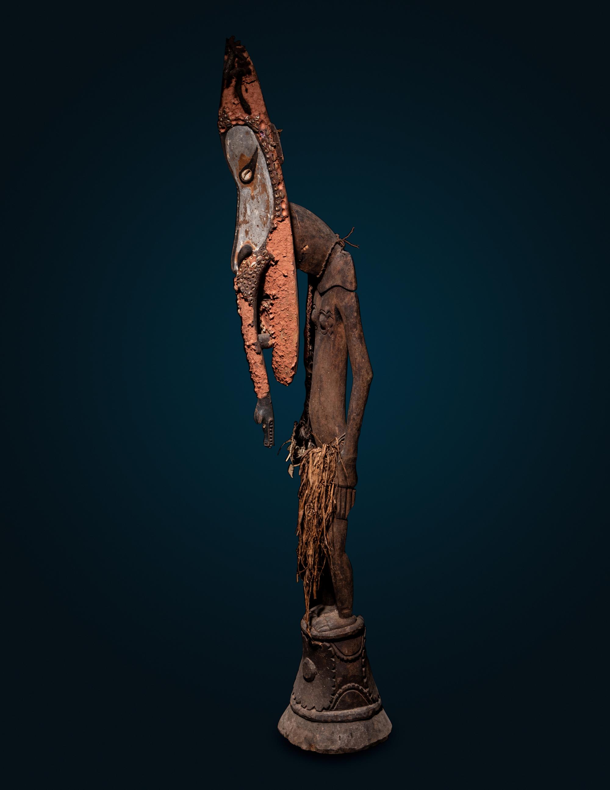 A Kanganamon Wood Standing Figure
