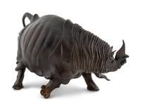 A Bronze Model of a Rhinoceros — 20TH CENTURY