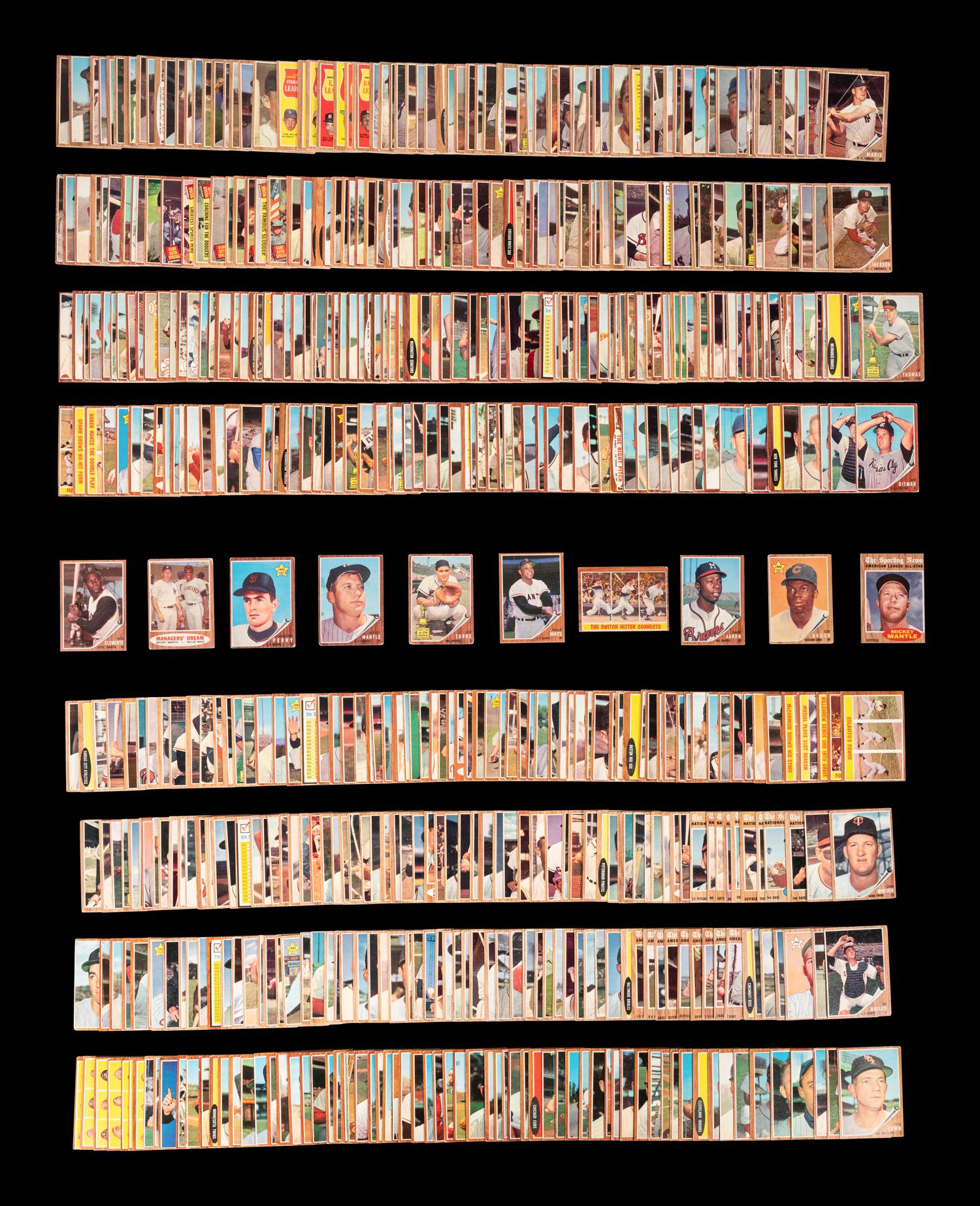 A Complete Set of 1962 Topps Baseball Cards (598/598)