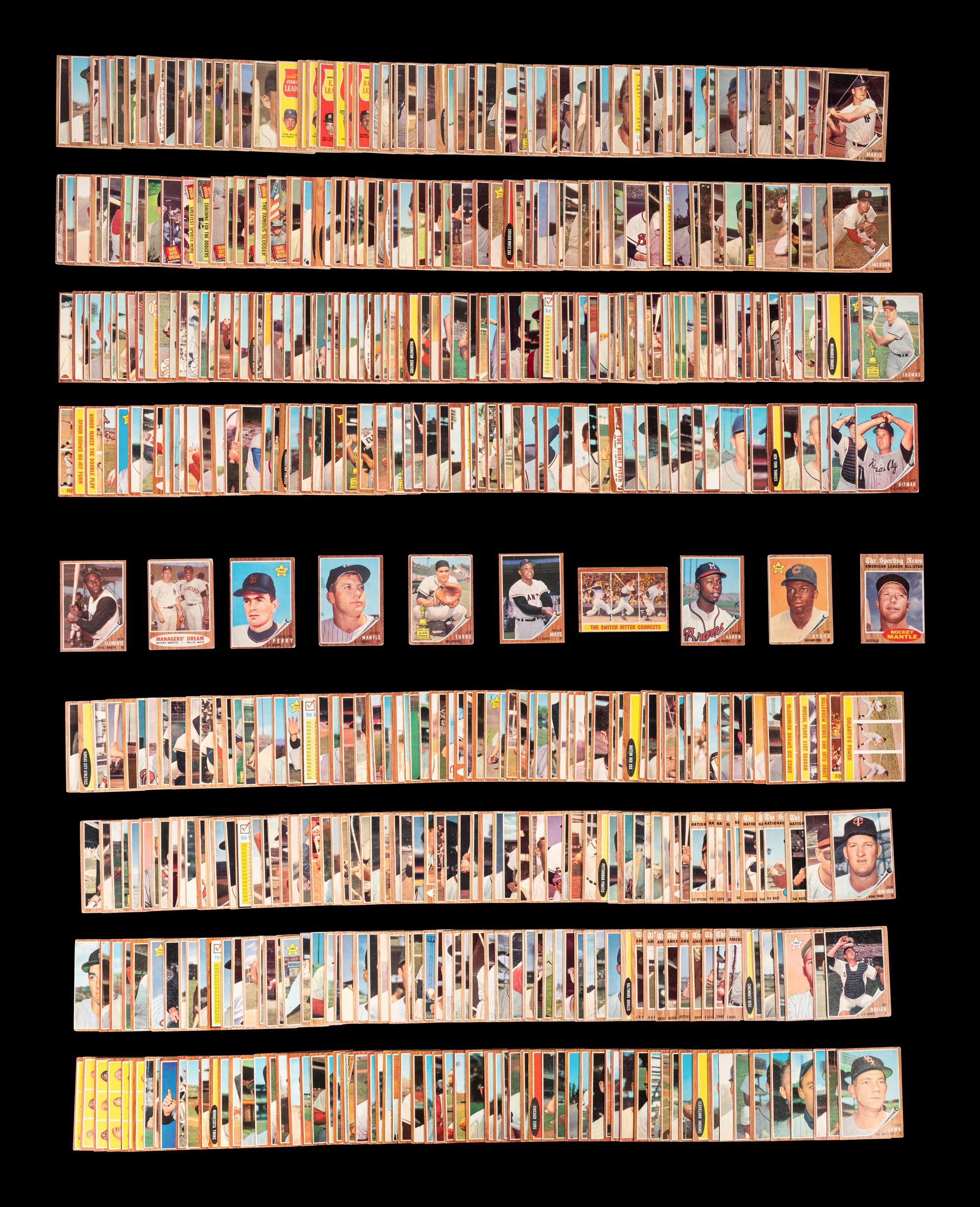 A Complete Set of 1962 Topps Baseball Cards (598/598)