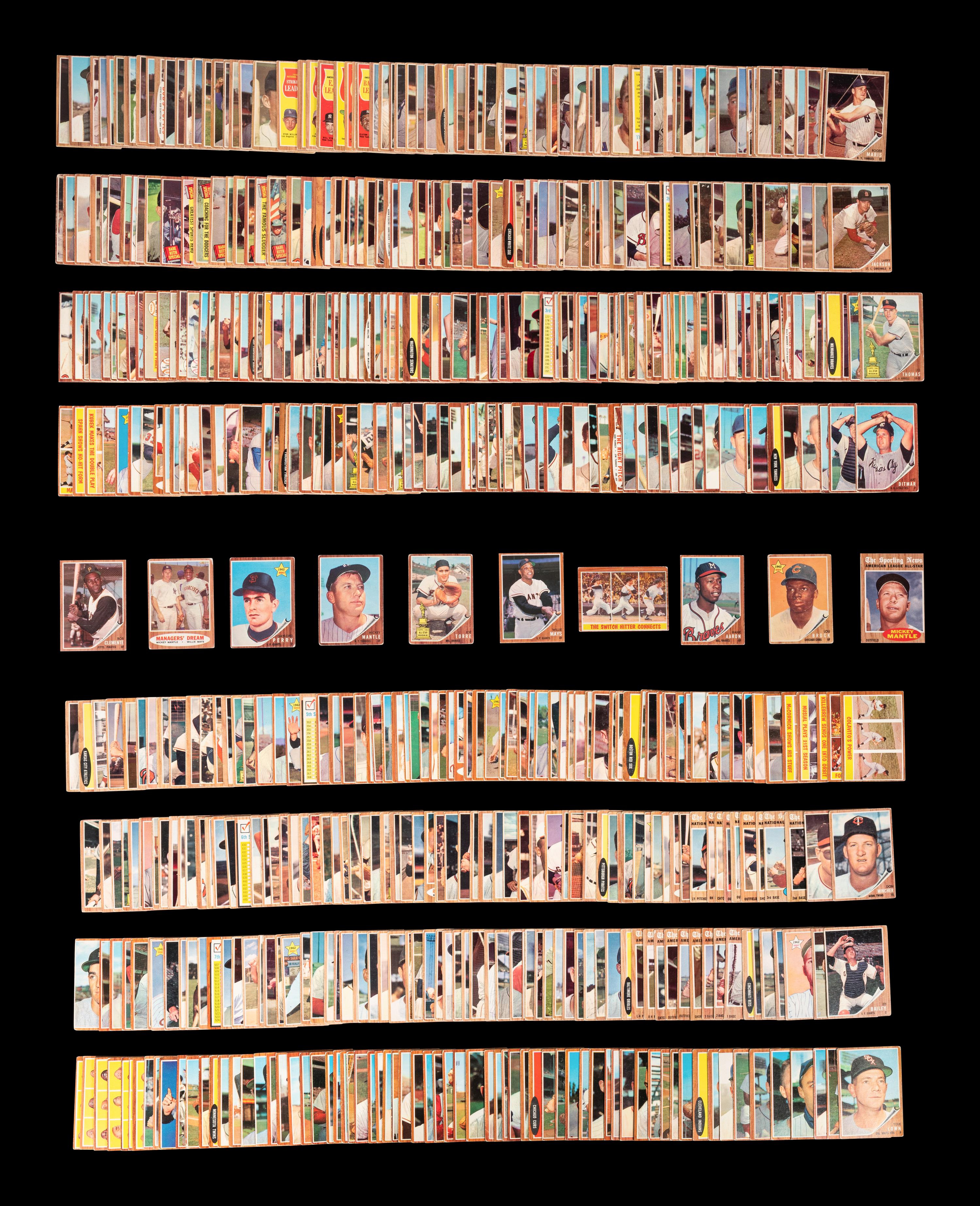 A Complete Set of 1962 Topps Baseball Cards (598/598)