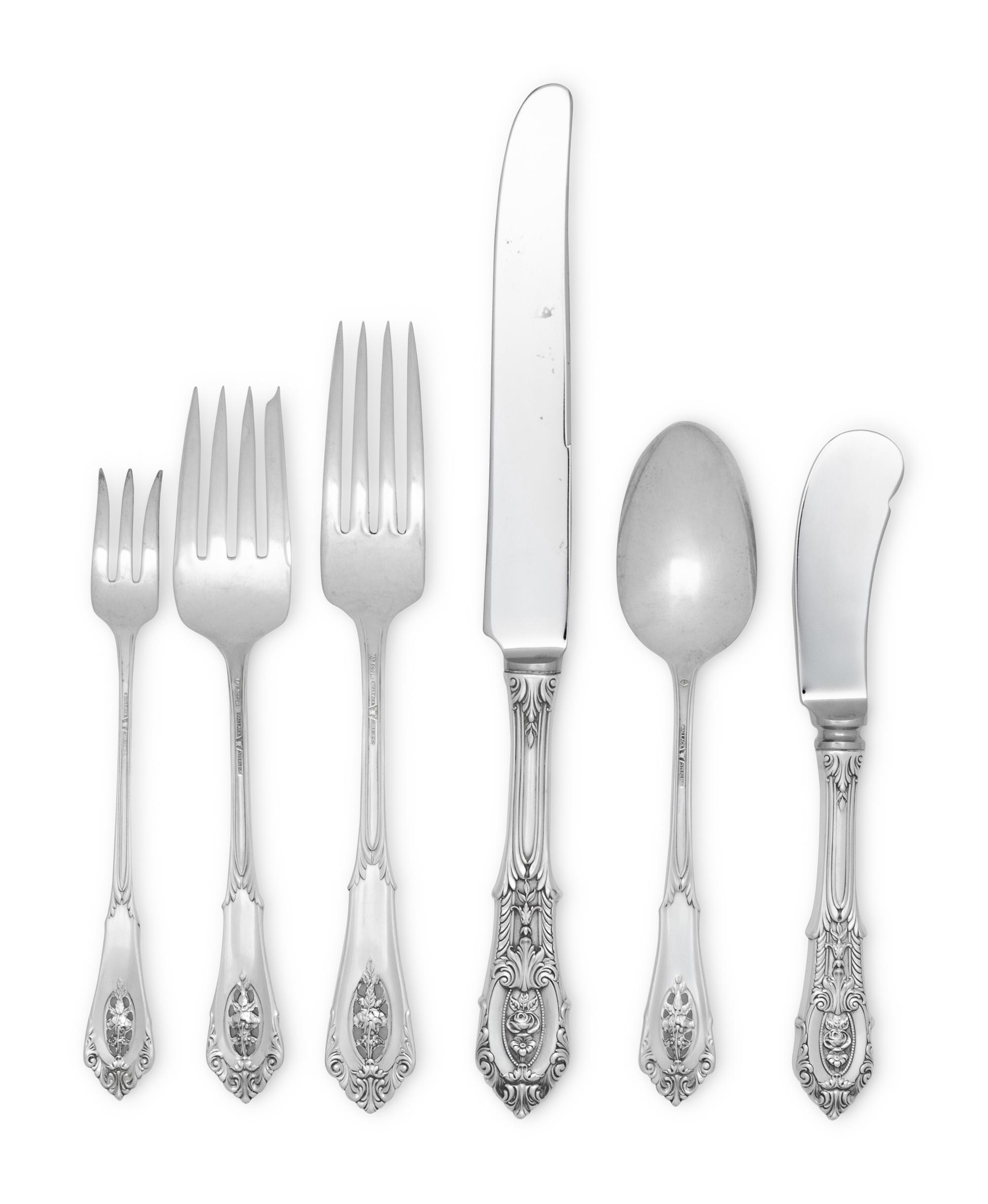 An American Silver Flatware Service