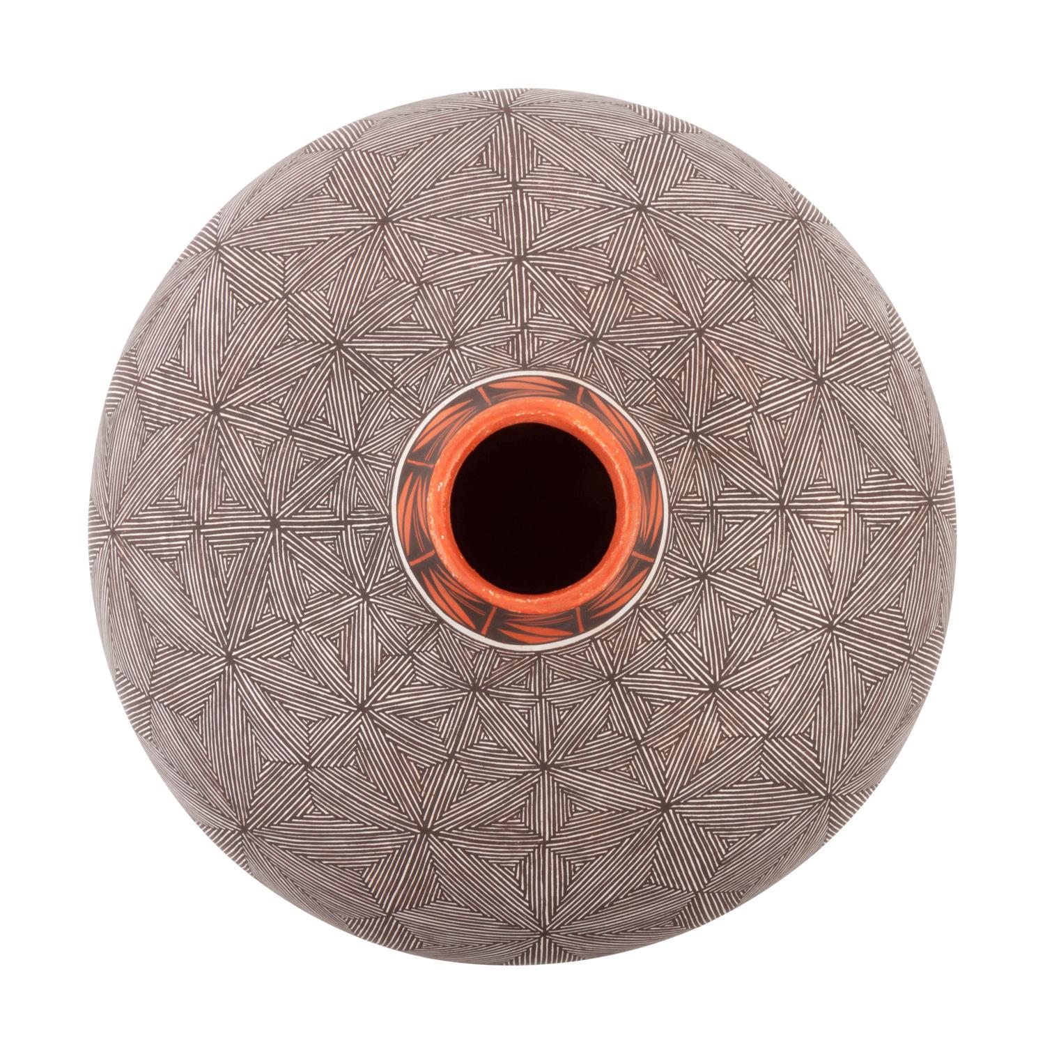 Fine Line Pottery Jar