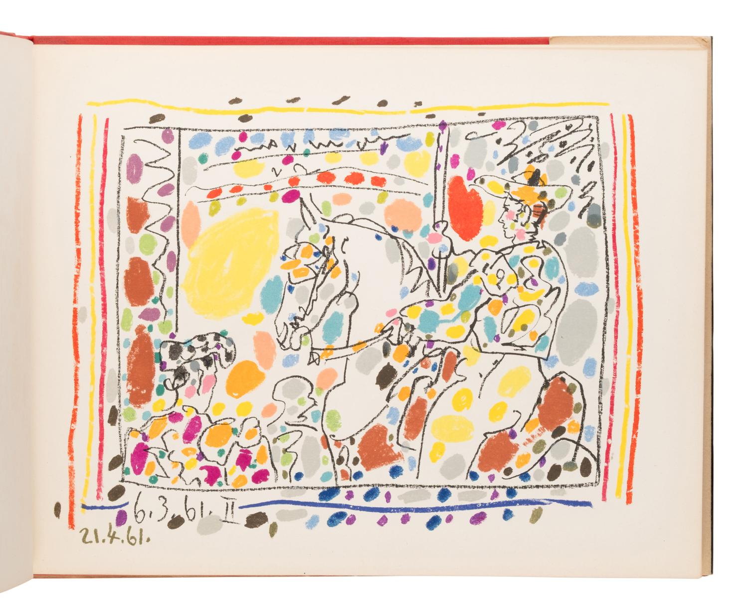Picasso, Pablo (1881-1973). -- Sabartés, Jaime (1881-1968). Picasso: Toreros . Patrick Gregory, translator. New York: George Braziller; Monte Carlo: A. Sauret. 1961.