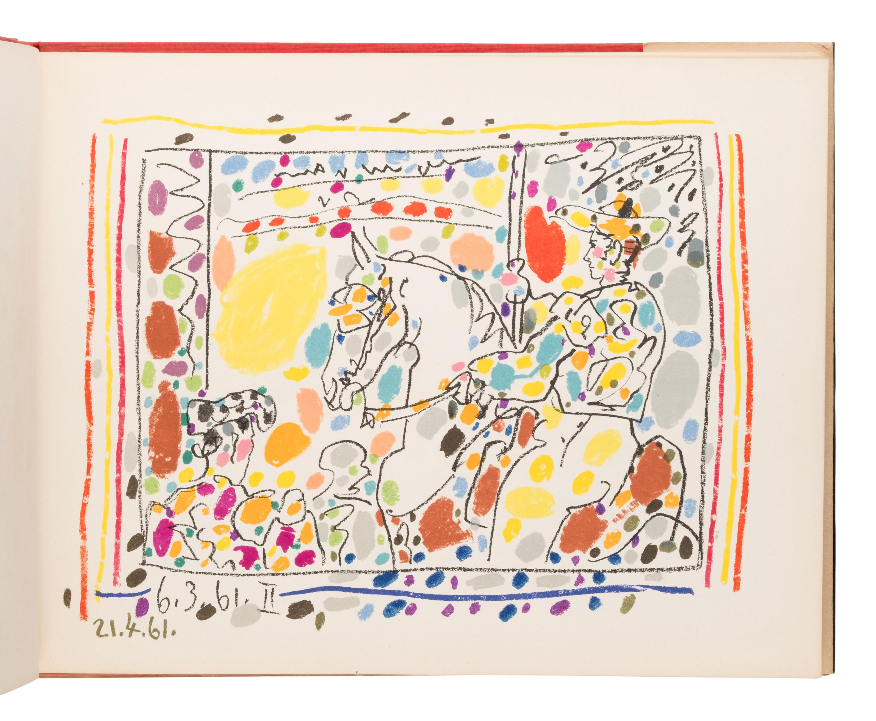 Picasso, Pablo (1881-1973). -- Sabartés, Jaime (1881-1968). Picasso: Toreros . Patrick Gregory, translator. New York: George Braziller; Monte Carlo: A. Sauret. 1961.