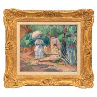 Henri Lebasque (French, 1865-1937) — Deux Jeunes Femmes dans un Jardin en Provence