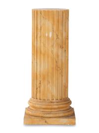 A Faux Marble Columnar Pedestal