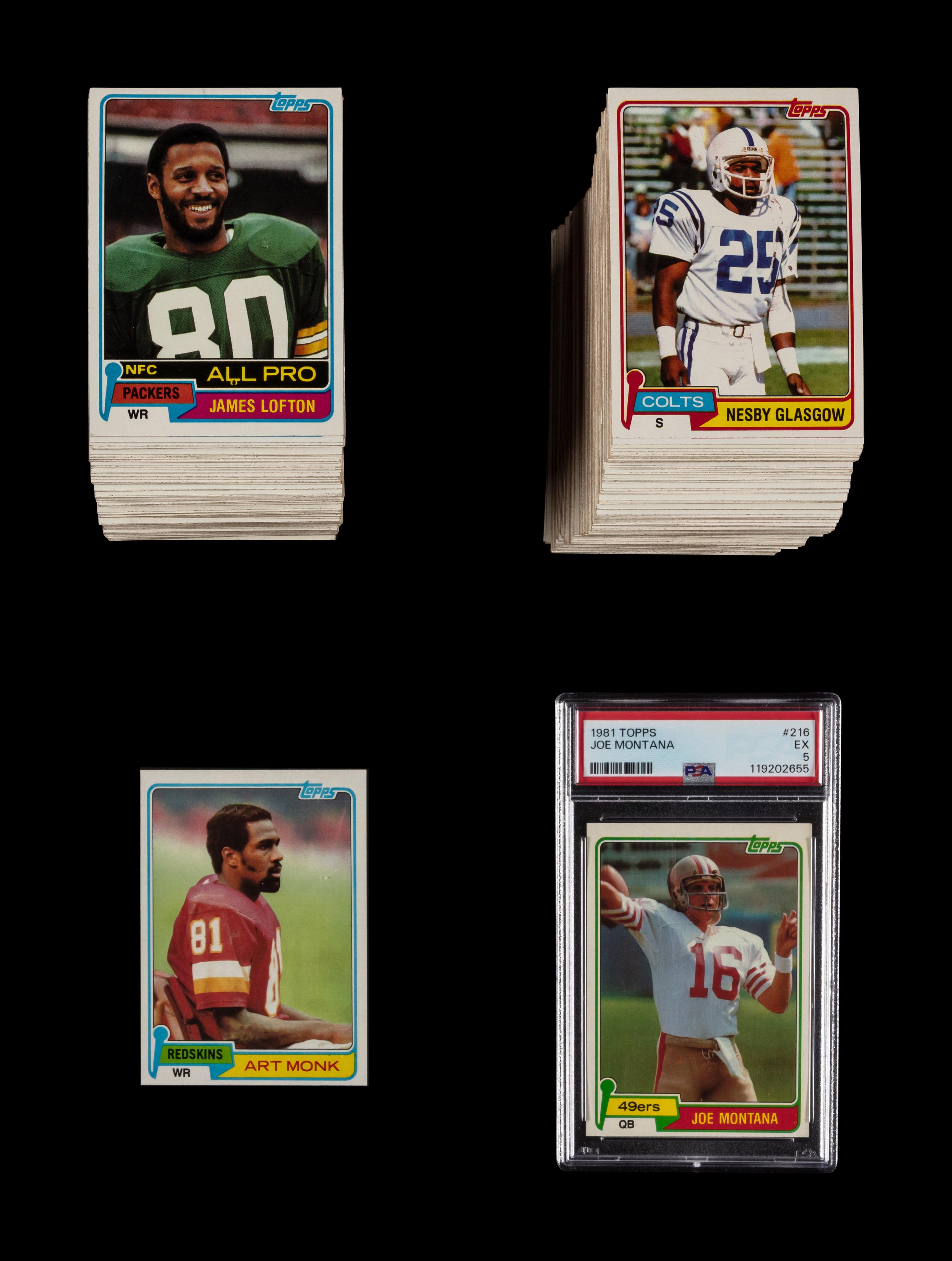 A Complete Set of 1981 Topps Football Cards With PSA Graded Joe Montana Rookie