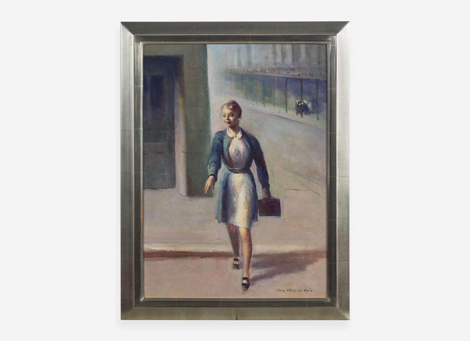 Guy Pène Du Bois (American, 1884-1958) - Woman Crossing the Street