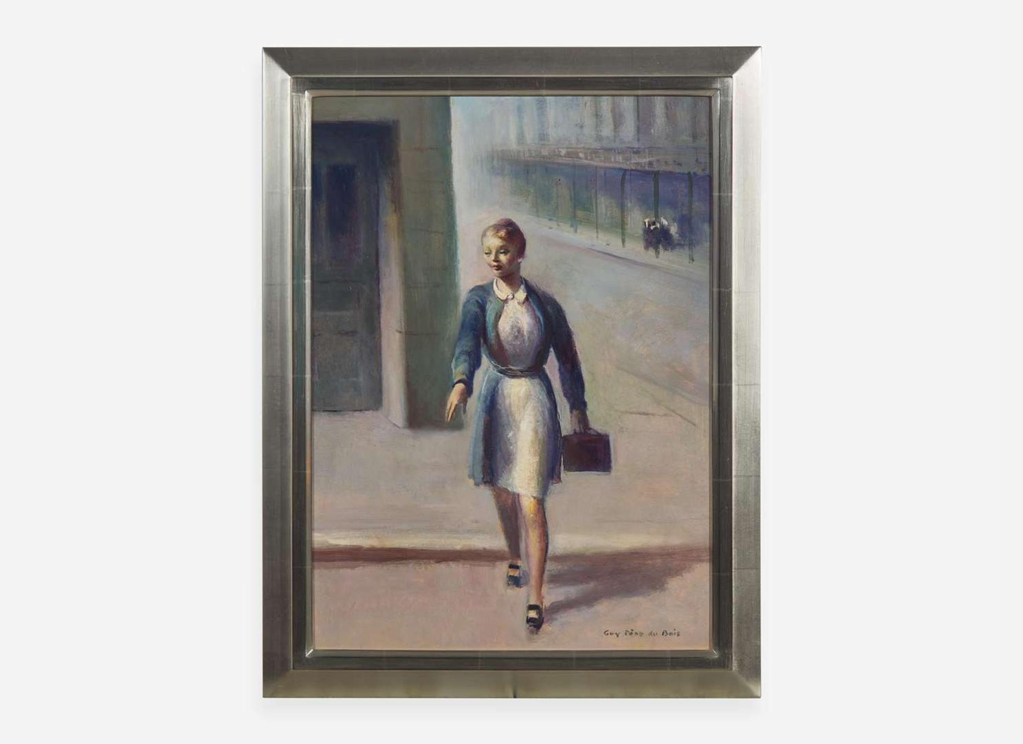 Guy Pène Du Bois (American, 1884-1958) - Woman Crossing the Street