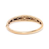 KURT WAYNE, YELLOW GOLD, LAPIS LAZULI AND MOTHER-OF-PEARL BANGLE BRACELET