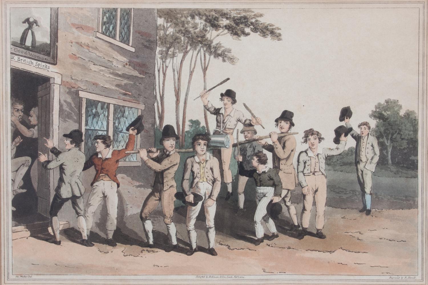 Three English Handcolored Engravings 8 x 11 3/4 inches.