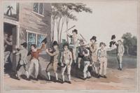 Three English Handcolored Engravings 8 x 11 3/4 inches.