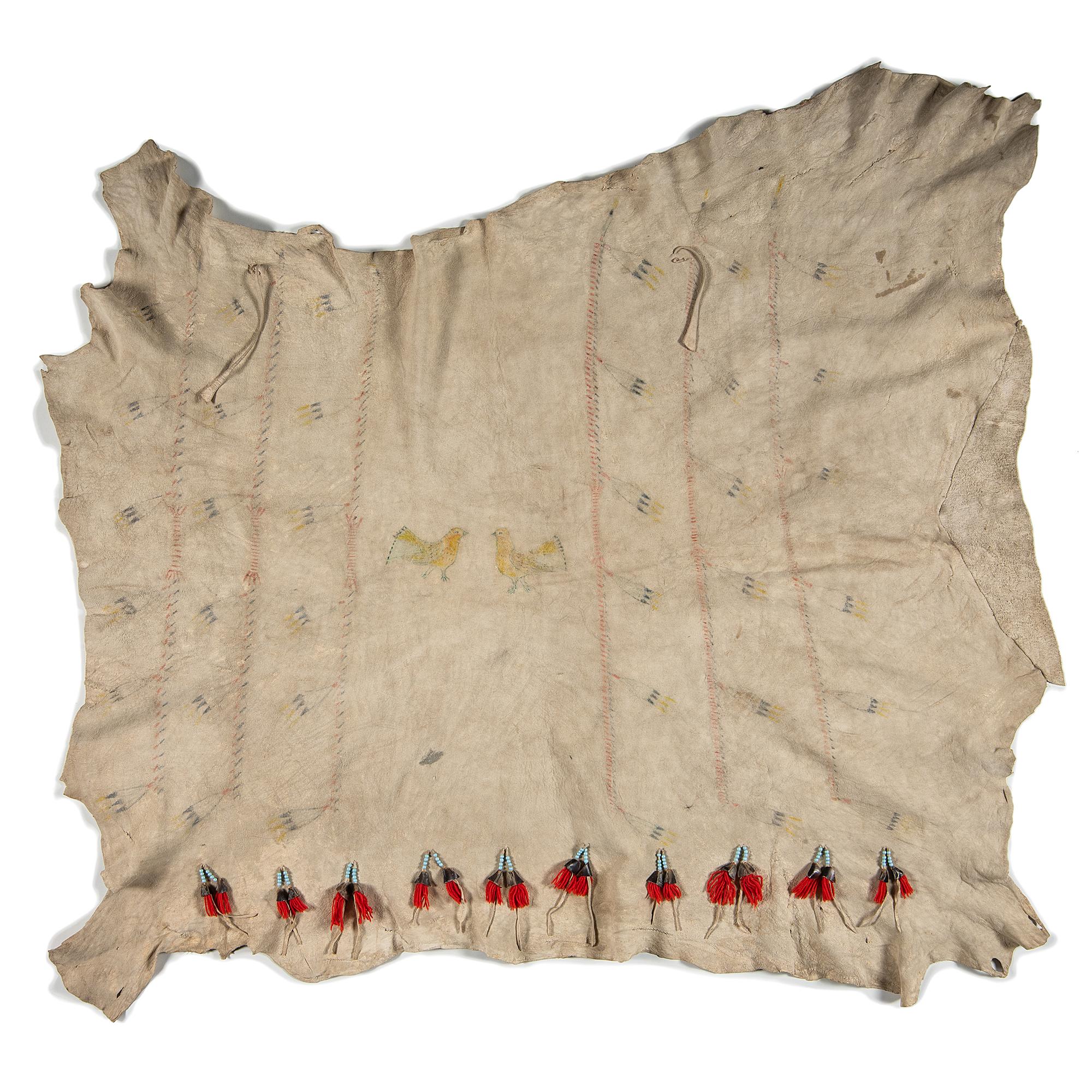 Apsáalooke Painted Elk Hide Robe