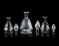 Three Baccarat Armagnac Cut Glass Decanters
