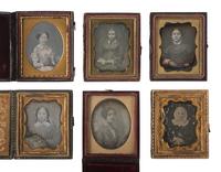 [EARLY PHOTOGRAPHY]. 30 ninth plate daguerreotype portraits of women of varying ages.