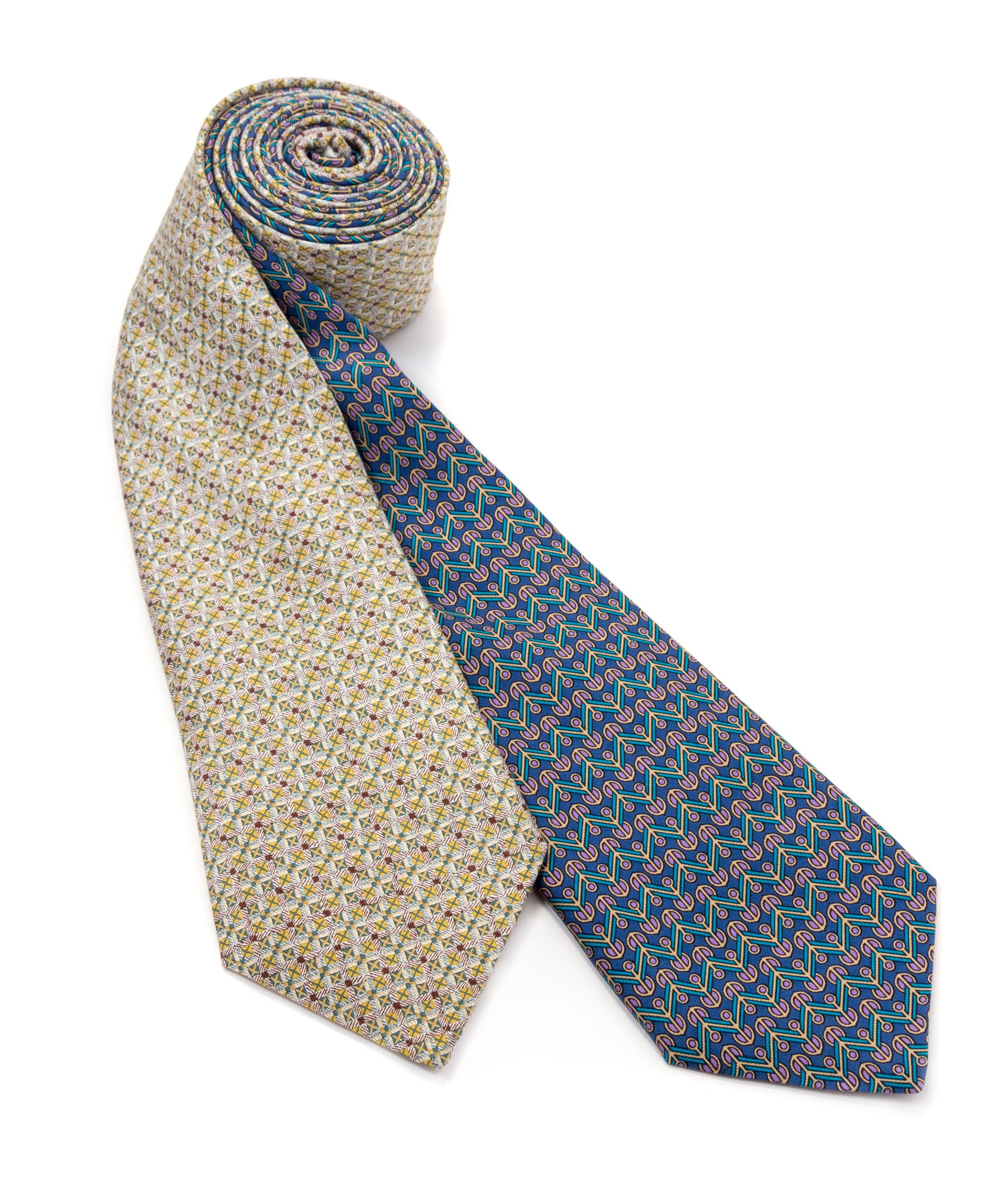 A Pair of Hermès Silk Ties,