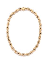 An 18 Karat Bicolor Gold Necklace,