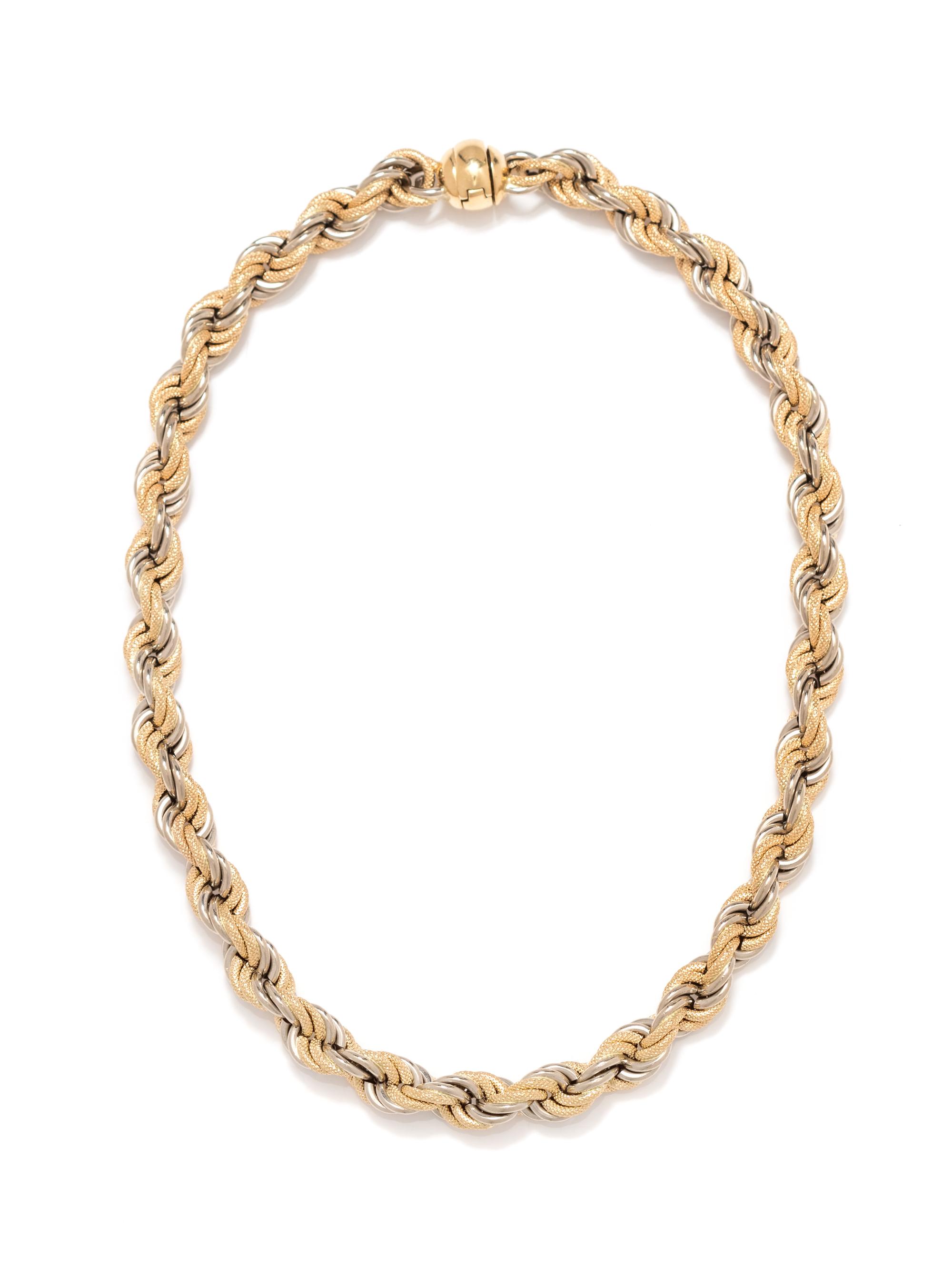 An 18 Karat Bicolor Gold Necklace,