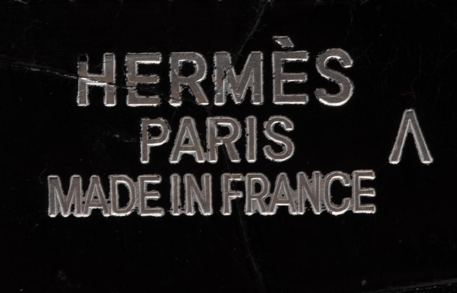 Hermès Birkin 35 in Shiny Black Porosus Crocodile, 2004