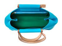 An Hermes Bleu Azteque Canvas Cabag Elan Tote, 10" x 14" x 5.5".