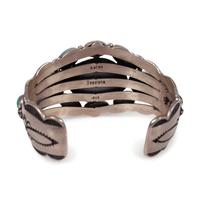 Sterling Silver and Turquoise Cluster Cuff Bracelet