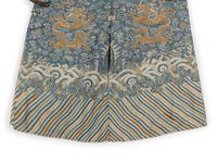 A Blue Ground Kesi Woven Silk Dragon Robe, Jifu