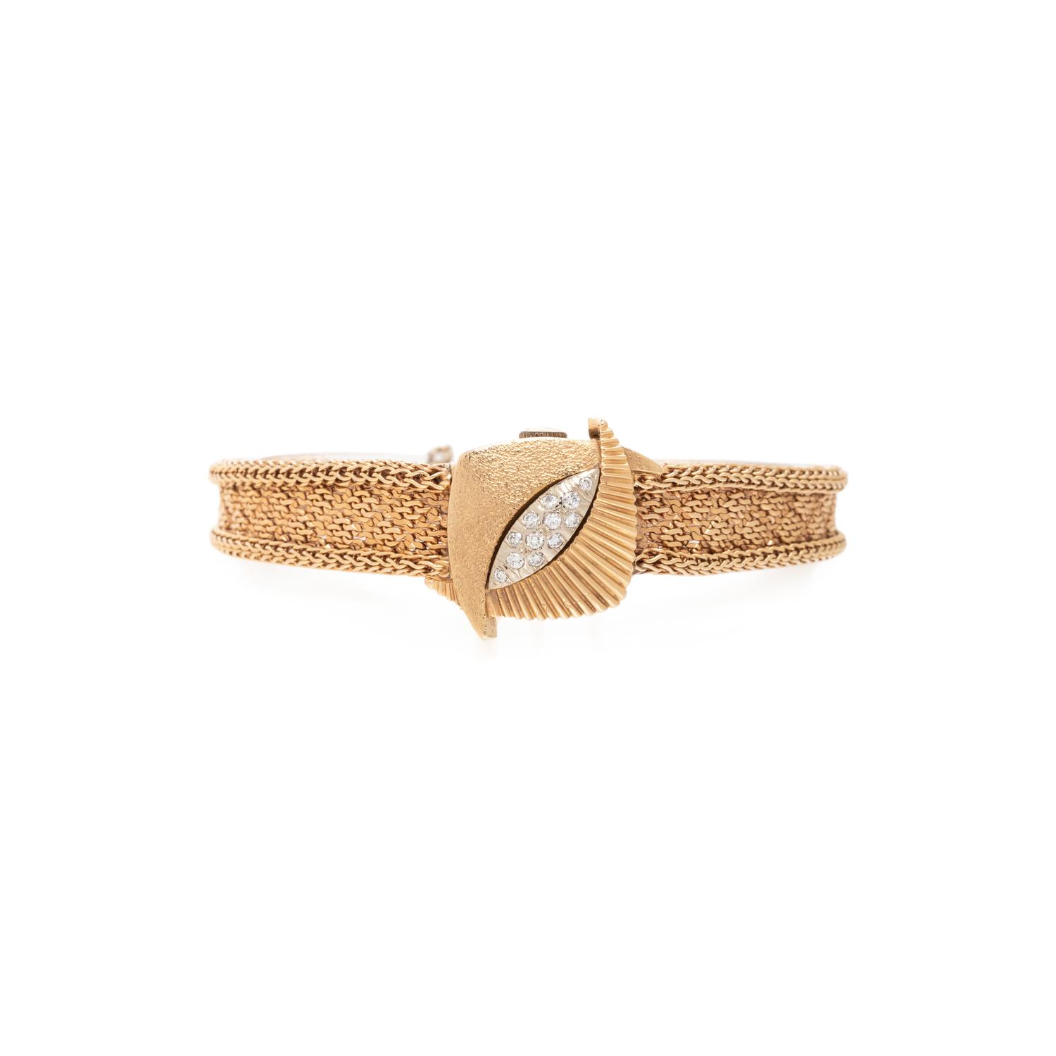 MONCARÉ, 14K ROSE GOLD AND DIAMOND SURPRISE WATCH