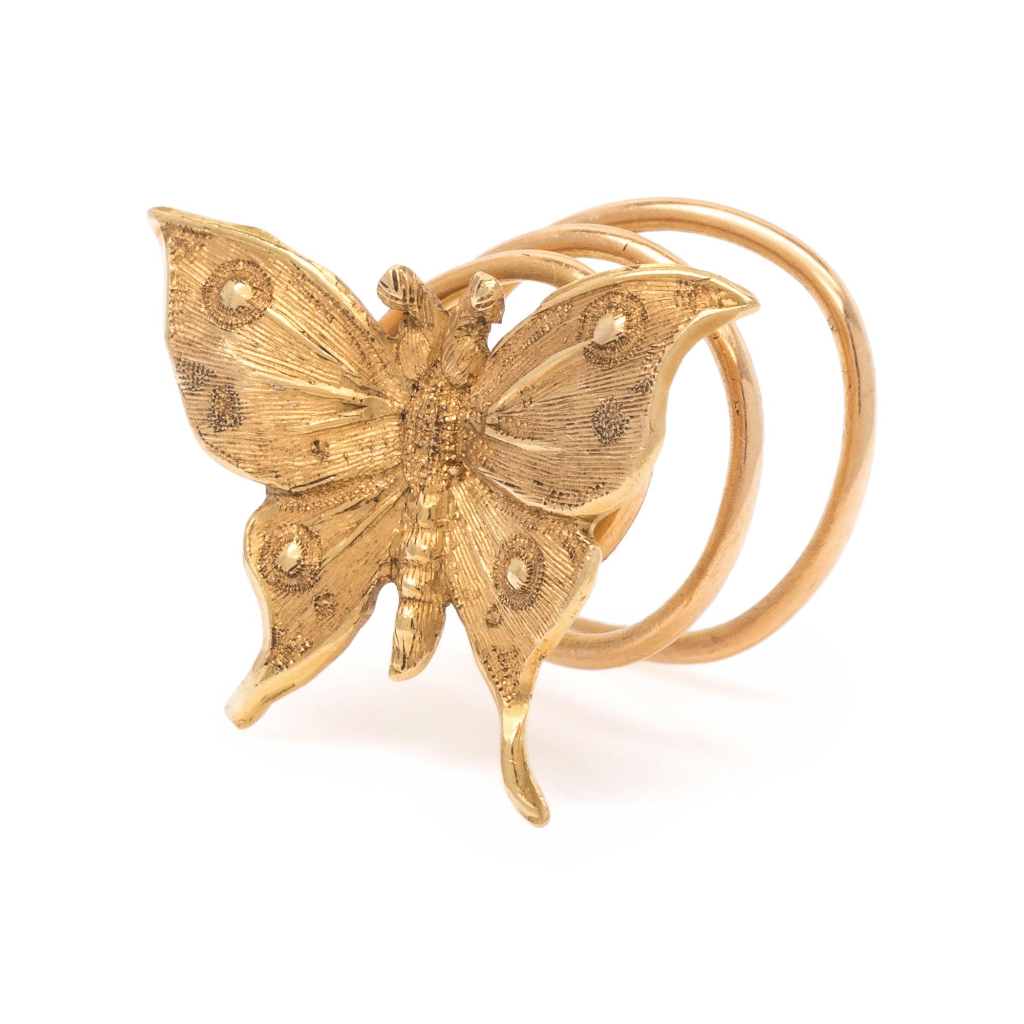 MARIO BUCCELLATI, YELLOW GOLD BUTTERLY PIN