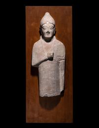 A Cypriot Limestone Votive Figure